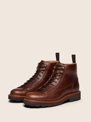 Oliver Sweeney Brown Pull-Up Calf Leather Boots - Image 1 of 6