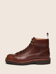 Oliver Sweeney Brown Pull-Up Calf Leather Boots - Image 2 of 6