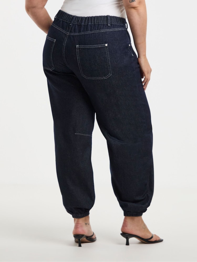Simply Be Blue Cuffed Denim Balloon Jeans - Image 2 of 4 Simply Be Blue Cuffed Denim Balloon Jeans - Image 2 of 4