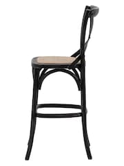 Gallery Home Black Rattan Boston Stool Set of 2 - Image 5 of 5