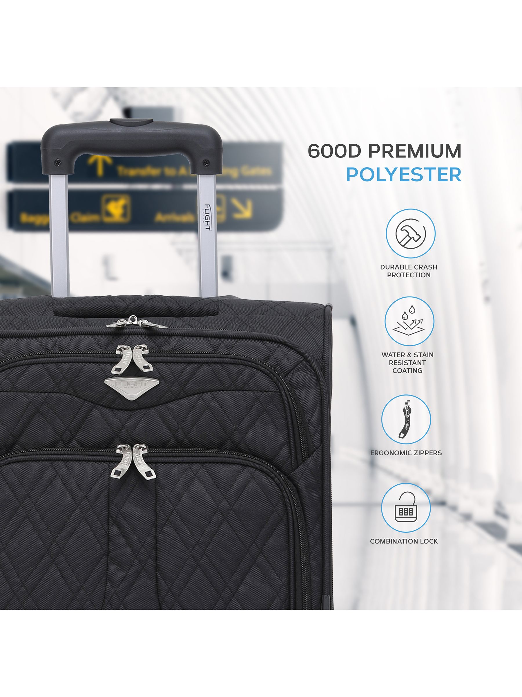 バッグ Excellence in Flight Buy Flight Knight Black 45x36x20cm EasyJet Soft Case Cabin