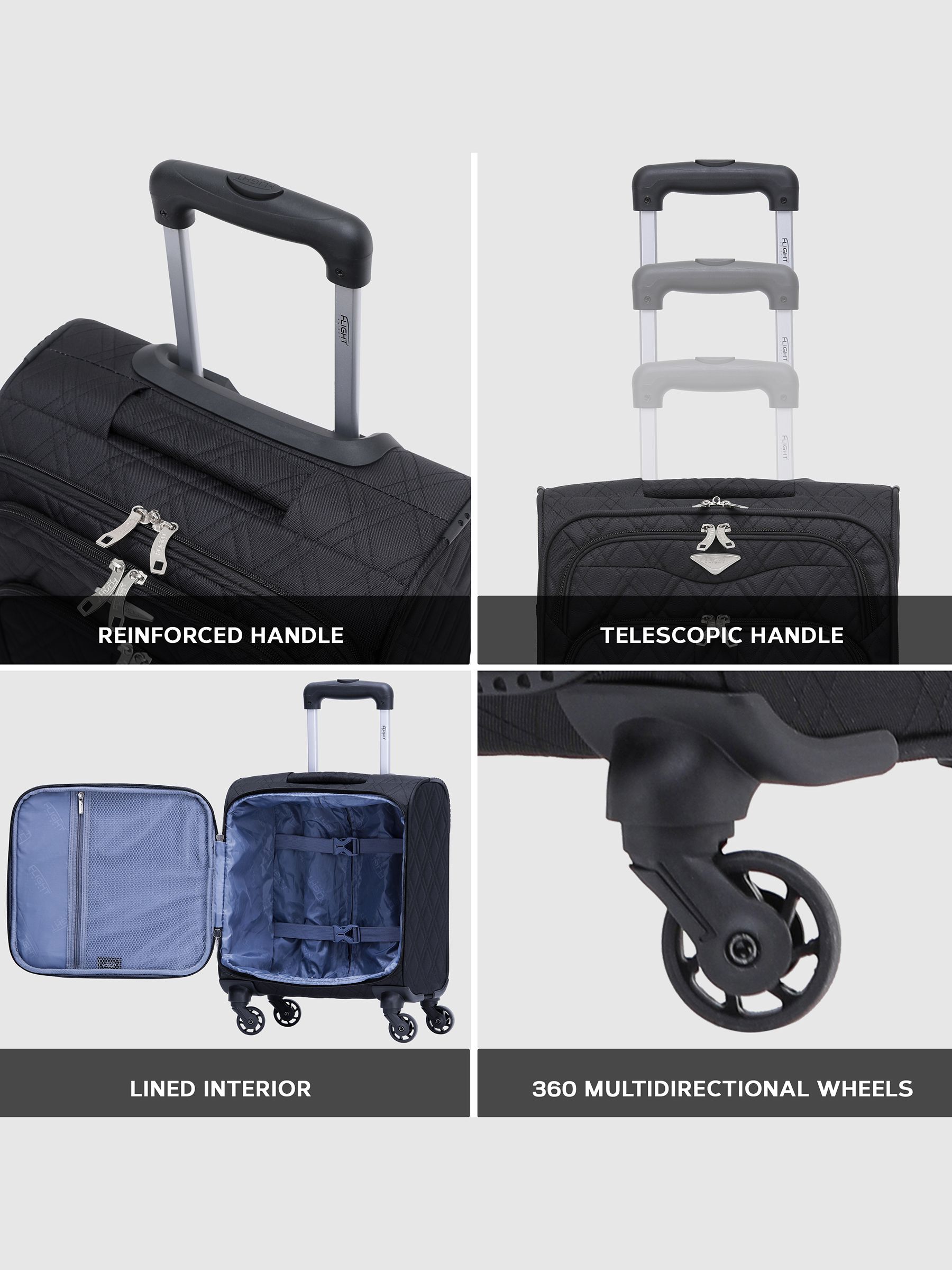 バッグ Excellence in Flight Buy Flight Knight Black 45x36x20cm EasyJet Soft Case Cabin