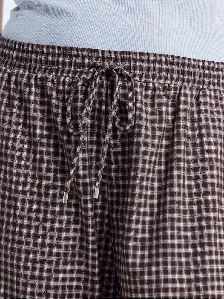 Simply Be Brown Tie Waist Balloon Leg Trousers - Image 4 of 4 Simply Be Brown Tie Waist Balloon Leg Trousers - Image 4 of 4
