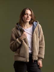 Trespass Lavelle Faux Fur Teddy Fleece Hoodie - Image 1 of 5