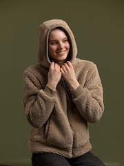 Trespass Lavelle Faux Fur Teddy Fleece Hoodie - Image 3 of 5