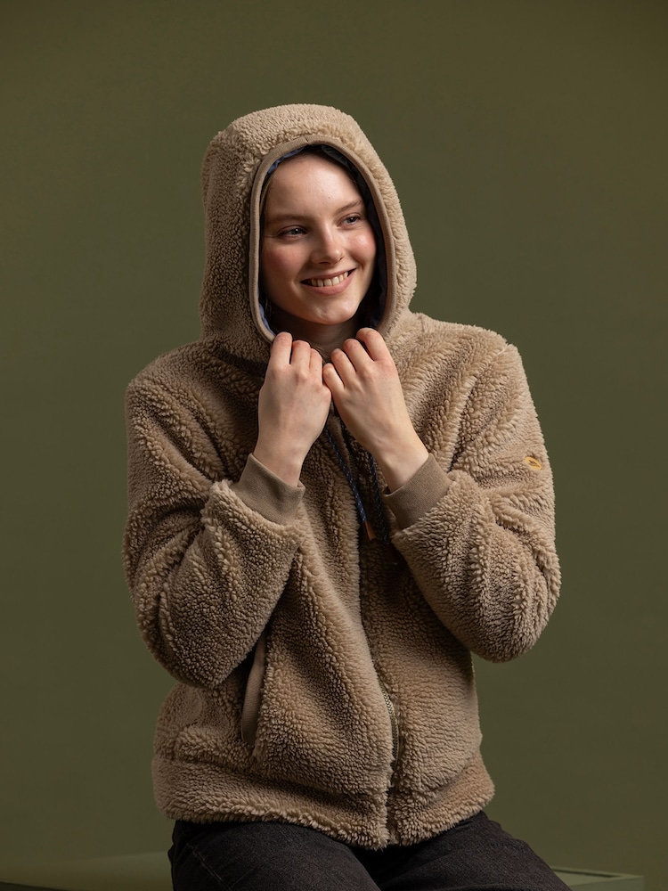 Trespass Lavelle Faux Fur Teddy Fleece Hoodie - Image 3 of 5