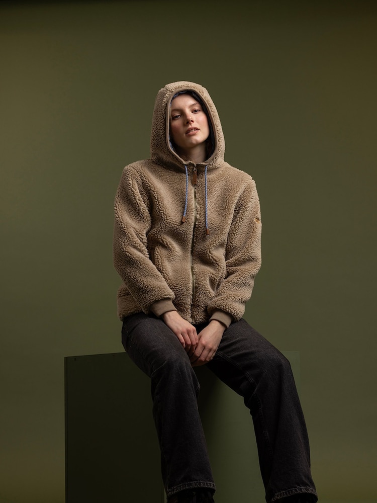 Trespass Lavelle Faux Fur Teddy Fleece Hoodie - Image 4 of 5