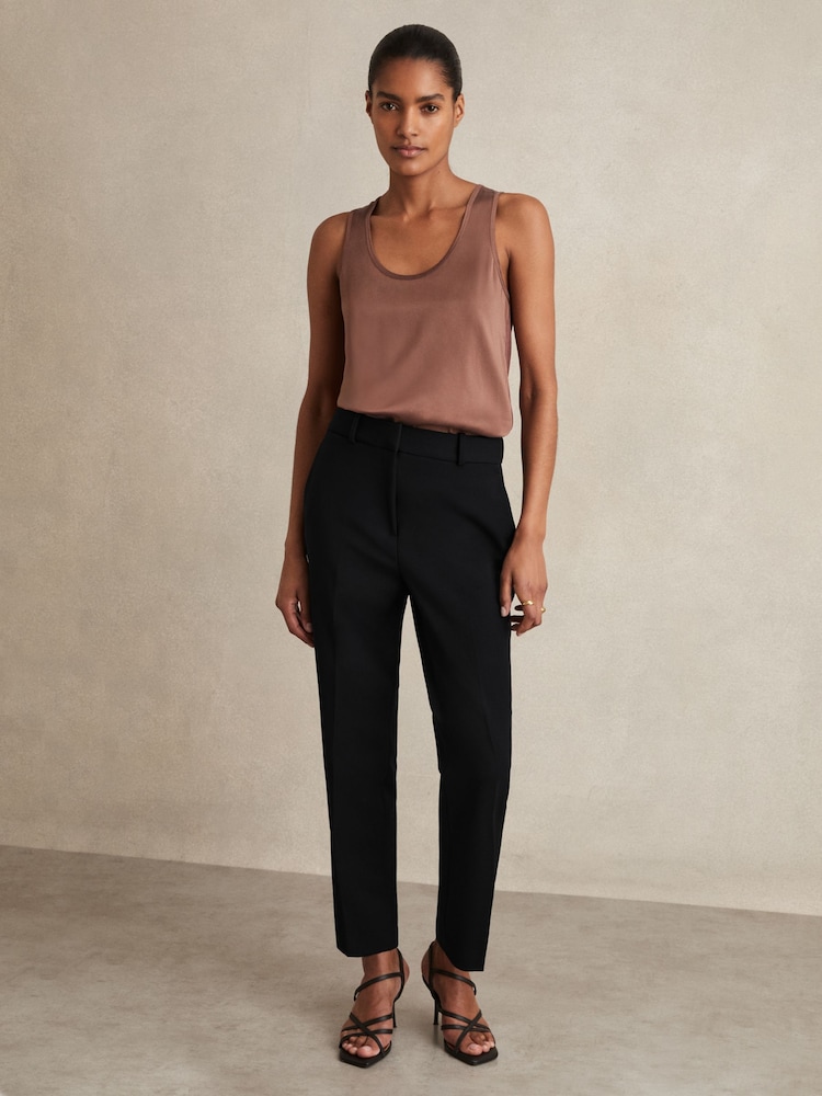 Reiss Black Gabi Petite Slim Fit Suit Trousers - Image 1 of 8