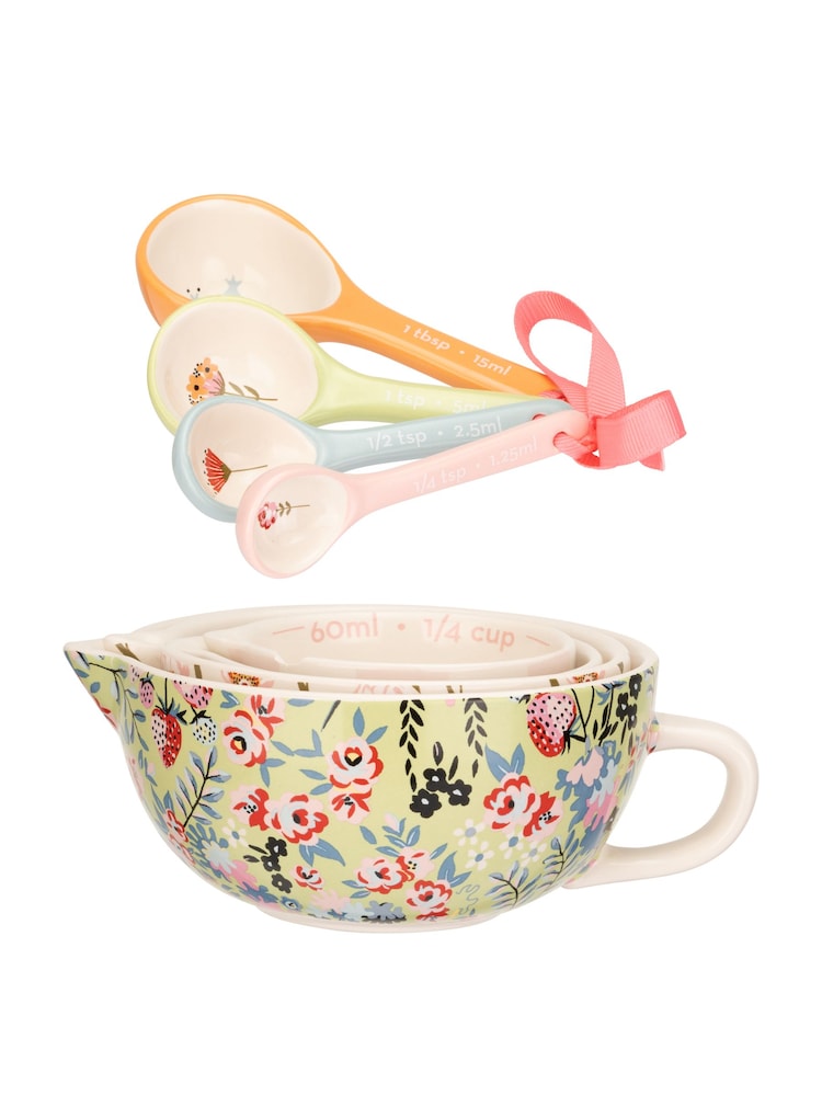 Cath Kidston Cream Painted Table Measuring Cups & Spoons - Image 5 of 5