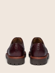 Oliver Sweeney Red Waxed Calf Leather Derby Brogues - Image 2 of 6