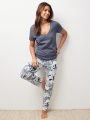 Blue Palms Cotton Short Sleeve Pyjamas - Image 2 of 8