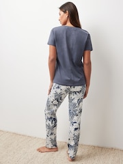 Blue Palms Cotton Short Sleeve Pyjamas - Image 3 of 8