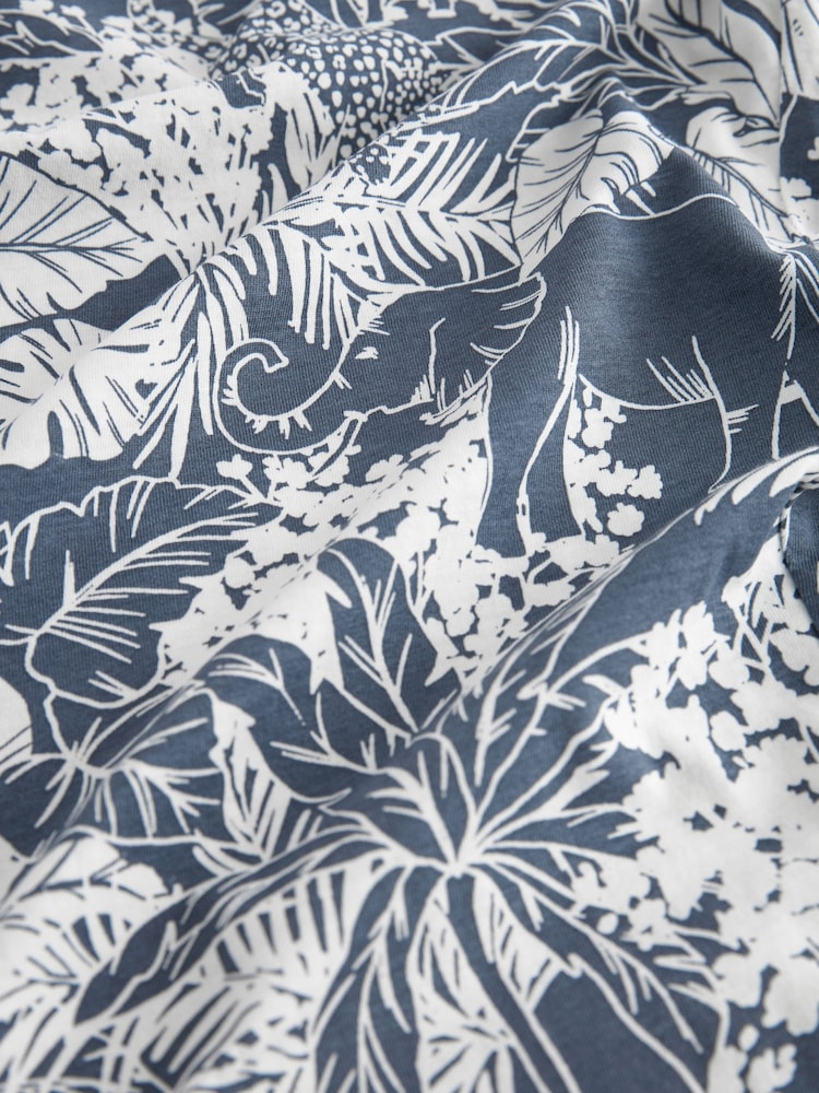 Blue Palms Cotton Short Sleeve Pyjamas - Image 8 of 8