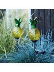 Lights4fun Yellow 2 Pineapple Solar Stake Lights - Image 1 of 1