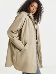 Simply Be Natural Longline Coated Raincoat - Image 3 of 4