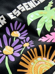 črna - Summer Sequin T-Shirt (3-16yrs) - Slika 7 iz 7