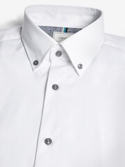 White Regular Fit Single Cuff Motion Flex Shirt - Image 8 of 8
