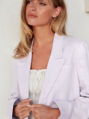 Lilac Purple Linen Blazer - Image 2 of 6
