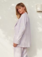 Lilac Purple Linen Blazer - Image 3 of 6