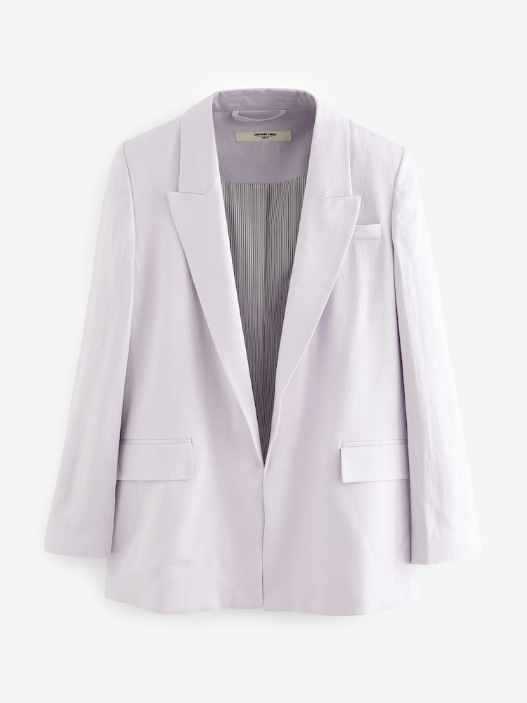 Buy Lilac Purple Linen Blazer from the Next UK online shop - Main Image