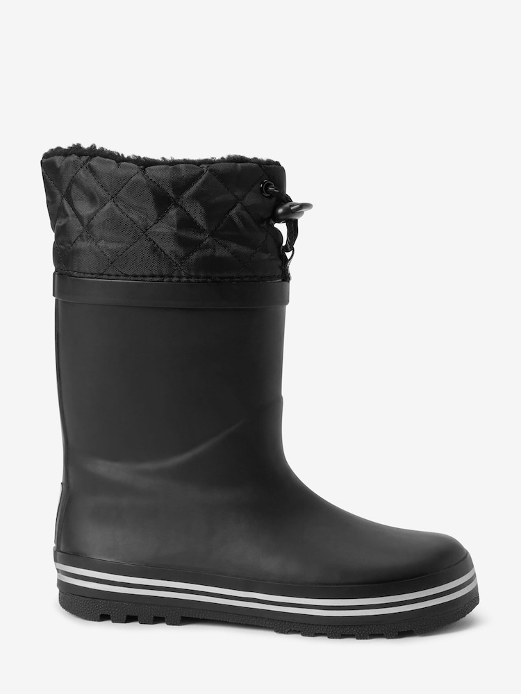 Black Warm Lined Cuff Wellies - Image 1 of 5