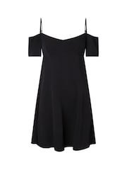Calvin Klein Jeans Off Shoulder Black Mini Dress - Image 4 of 4
