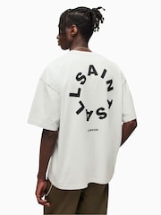 AllSaints Grey Tierra Short Sleeve Crew T-Shirt - Image 2 of 7