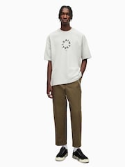AllSaints Grey Tierra Short Sleeve Crew T-Shirt - Image 3 of 7
