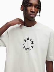 AllSaints Grey Tierra Short Sleeve Crew T-Shirt - Image 5 of 7