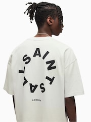 AllSaints Grey Tierra Short Sleeve Crew T-Shirt - Image 6 of 7