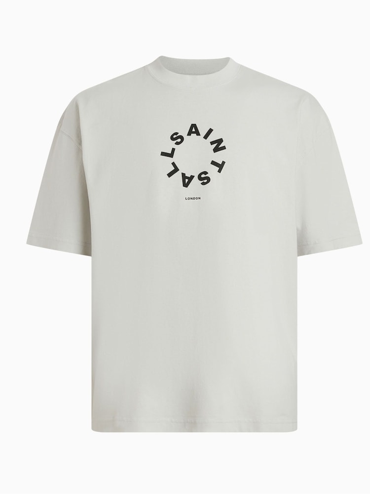 Grau - AllSaints Tierra T-Shirt mit Rundhalsausschnitt - Bild 7 von 7 Grau - AllSaints Tierra T-Shirt mit Rundhalsausschnitt - Bild 7 von 7