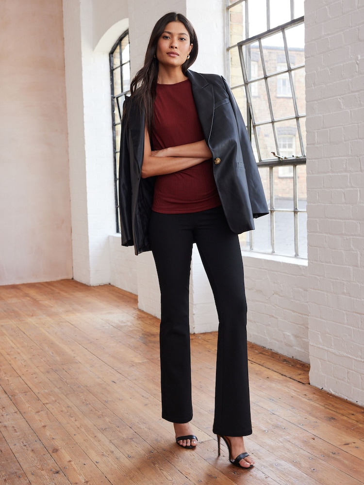 Brown Ruched Shoulder Side Detail Vest - Image 2 of 7