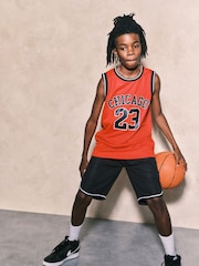 Red Chicago Mesh Vest and Shorts Set (3-16yrs) - Image 1 of 6