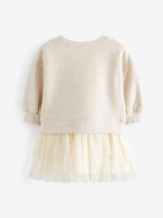 Cream Sweat Mesh Dress (3mths-7yrs) - Image 4 of 5