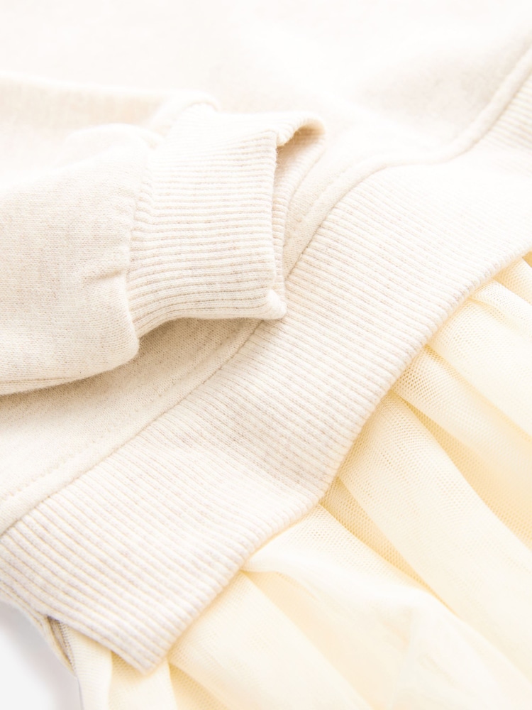 Cream Sweat Mesh Dress (3mths-7yrs) - Image 5 of 5