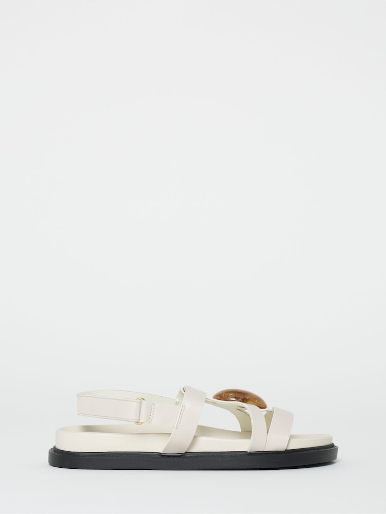 Simply Be Natural Trim Detail Sandals - Image 1 of 3 Simply Be Natural Trim Detail Sandals - Image 1 of 3