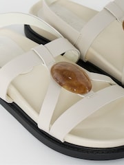 Simply Be Natural Trim Detail Sandals - Image 3 of 3