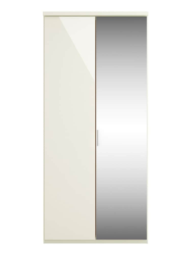 Wiemann Peyton White Glass and Mirror Semi Fitted Double Wardrobe - Image 1 of 3