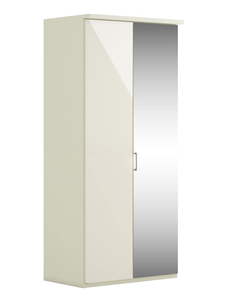 Wiemann Peyton White Glass and Mirror Semi Fitted Double Wardrobe - Image 2 of 3