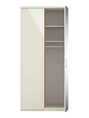 Wiemann Peyton White Glass and Mirror Semi Fitted Double Wardrobe - Image 3 of 3