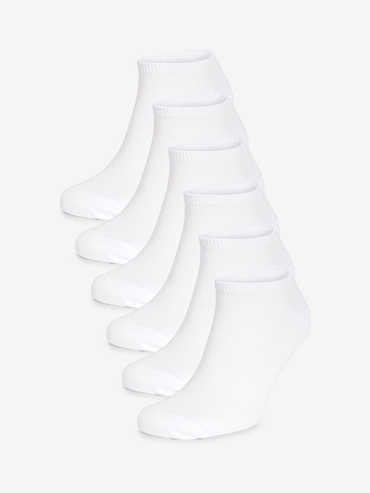 White Trainer Socks 6 Pack - Image 1 of 3
