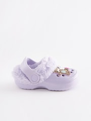 Lilac Purple Character Warm Lined Clog Slippers - Image 5 of 9