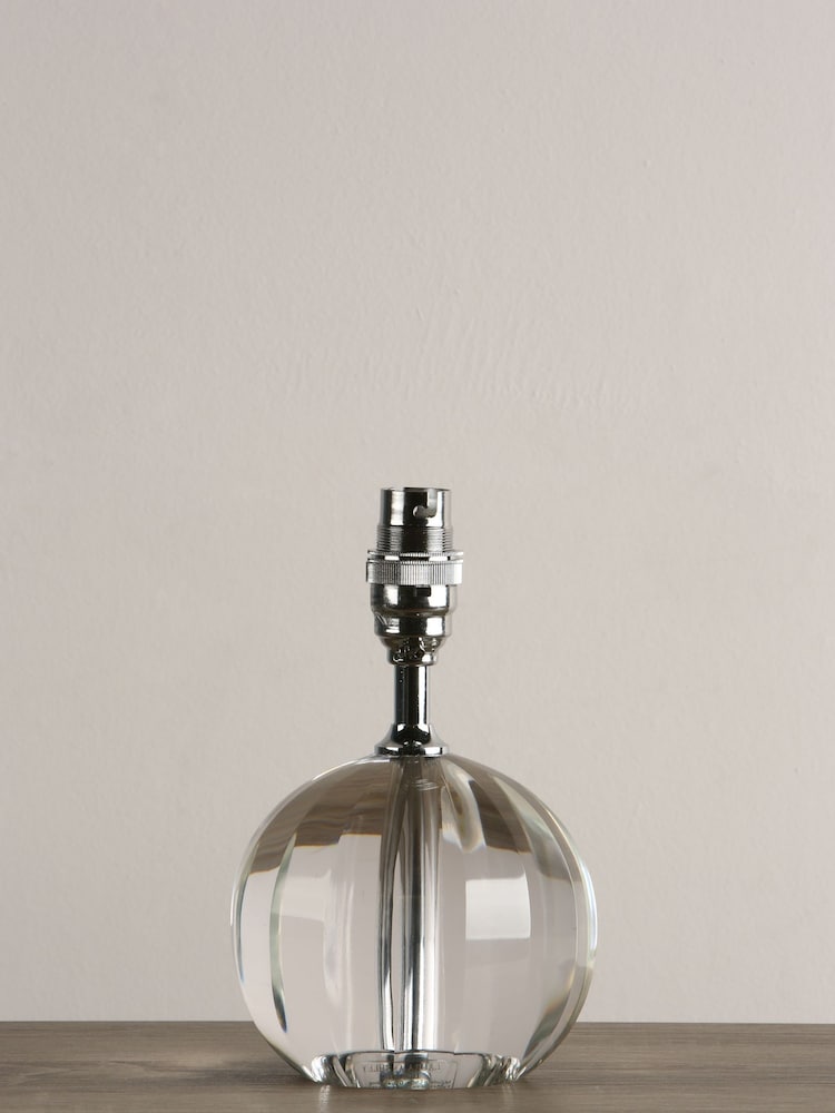 Laura Ashley Clear Lydia Hand Cut Faceted Crystal Glass Globe Table Lamp Base - Image 1 of 3