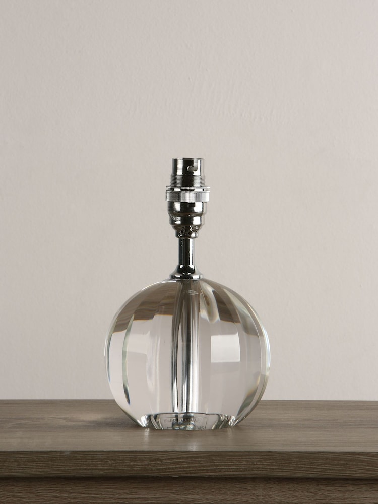 Laura Ashley Clear Lydia Hand Cut Faceted Crystal Glass Globe Table Lamp Base - Image 1 of 5 Laura Ashley Clear Lydia Hand Cut Faceted Crystal Glass Globe Table Lamp Base - Image 1 of 5