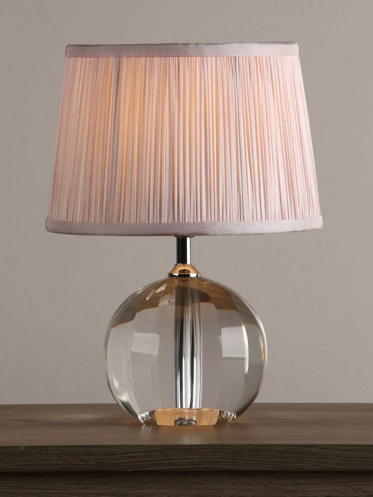 Laura Ashley Clear Lydia Hand Cut Faceted Crystal Glass Globe Table Lamp Base - Image 2 of 5 Laura Ashley Clear Lydia Hand Cut Faceted Crystal Glass Globe Table Lamp Base - Image 2 of 5