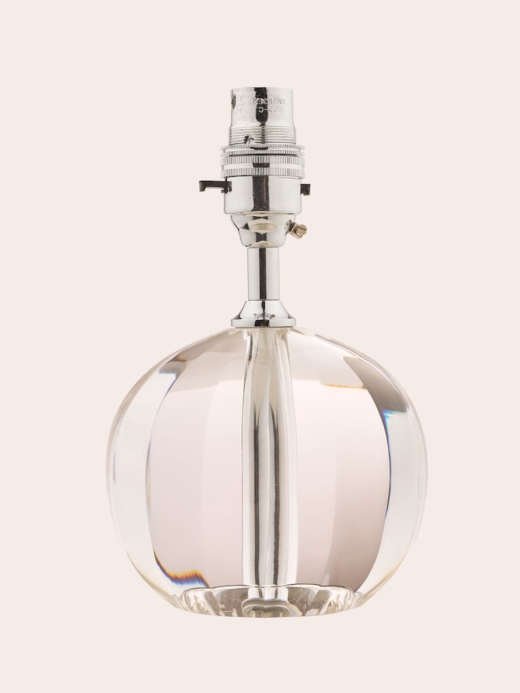 Laura Ashley Clear Lydia Hand Cut Faceted Crystal Glass Globe Table Lamp Base - Image 5 of 5 Laura Ashley Clear Lydia Hand Cut Faceted Crystal Glass Globe Table Lamp Base - Image 5 of 5