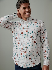White Christmas Printed Long Sleeve Shirt - Image 3 of 8