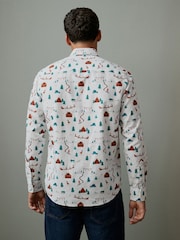 White Christmas Printed Long Sleeve Shirt - Image 4 of 8