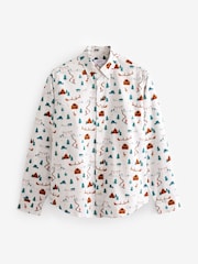 White Christmas Printed Long Sleeve Shirt - Image 5 of 8
