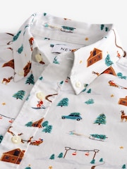 White Christmas Printed Long Sleeve Shirt - Image 6 of 8